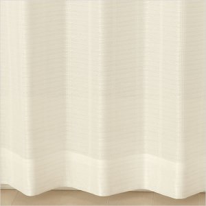 画像5: 「カーテン生地のみ販売」 昼間外から見えにくい ストライプ&二色ボーダーミラーレースカーテン4137アイボリー 生地巾約150cm 【1cm単位の価格です】