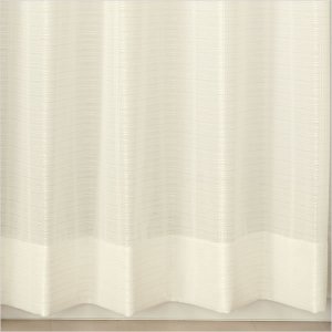 画像5: 昼間外から見えにくい　ストライプ&二色ボーダーミラーレースカーテン4137アイボリー　オーダーカーテン仕様　1窓単位【受注生産A】