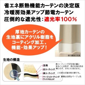 画像2: ★【送料無料】完全遮光・断熱省エネ・防音カーテン URACO(うらこ) 既製品 【在庫品】17d