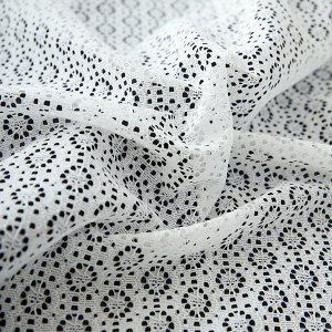 画像7: 小花柄モチーフドット柄のレースカーテン 4316ホワイト　イージーオーダー　1枚入り【受注生産A】