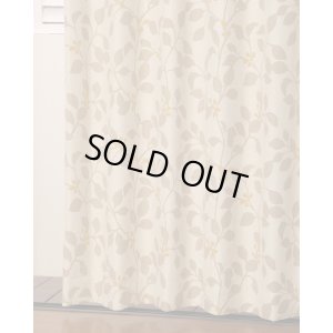 画像2: ★【送料無料】形状記憶リーフ柄プリント1級遮光カーテン5195 既製品 【在庫品】17d