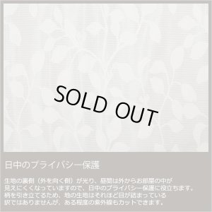 画像4: ★昼間外から見えにくいリーフ柄(葉っぱ柄)ミラーレースカーテン 4217オフホワイト　既製品【在庫品】17l