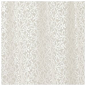 画像3: 「カーテン生地のみ販売」　光沢のある花柄レースカーテン 4222オフホワイト　生地巾約150cm 【1cm単位の価格です】