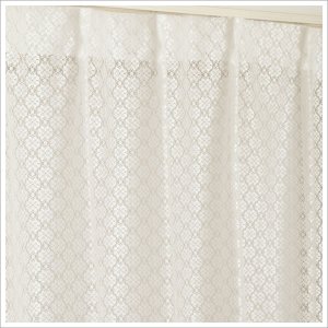 画像6: 光沢のある小花柄レースカーテン 4221オフホワイト　規格サイズ【受注生産A】