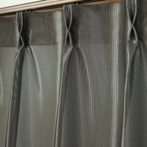 画像5: レースカーテン ミラー マジックミラーレース 昼間外から見えにくくお部屋からは外が見えやすい 遮熱「ソフサン」4361ブラック 黒 規格サイズ【受注生産A】