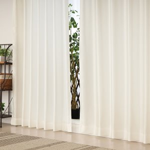 画像4: レースカーテン ミラー ボイル 夜も外から見えない 撥水 はっ水 光沢のある 斜め格子柄 4295ホワイト シャワーカーテンとしても オーダーカーテン仕様 1窓単位【受注生産A】