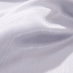 画像6: レースカーテン ミラー ボイル 豊かな光沢 ふんわり軽い楊柳ストライプ 夜も外から見えにくい UVカット 4304「ミルキー」ホワイト 規格サイズ【受注生産A】