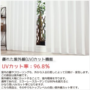 画像5: レースカーテン ミラー ミラーレース オールミラー加工 とっても外から見えにくい UVカット 裏箔 断熱 保温 写像 4360「ホイル」ホワイト  規格サイズ【受注生産A】