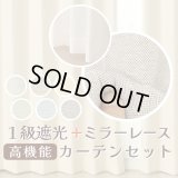 ★送料無料 カーテン 4枚セット 遮光1級 + レース セット お買い得カーテン4枚組 1級遮光カーテン2枚  レースカーテン2枚 計4枚入り カーテンセット  既製品 遮光1級 遮熱 断熱  5388 9034【在庫品】