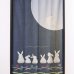 画像2: ★のれん 32013「月うさぎ」 巾85×高さ150cm【在庫品】 ノレン 暖簾 月見 月 満月 うさぎ ウサギ 兎 柄プリント メール便可(1枚まで) (2)
