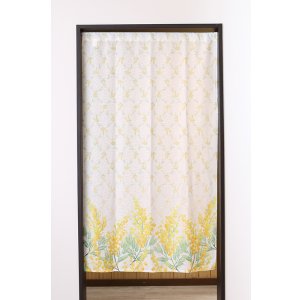 画像2: ★のれん 32015「ミモザ」 巾85×高さ150cm【在庫品】 ノレン 暖簾 花柄 みもざ 柄プリント 黄色 イエロー メール便可(1枚まで)