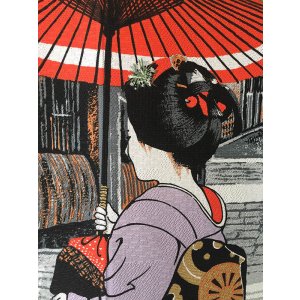 画像4: ★のれん 3179「祇園舞妓」 巾85×高さ150cm【在庫品】 ノレン 暖簾 京都 メール便可(1枚まで)
