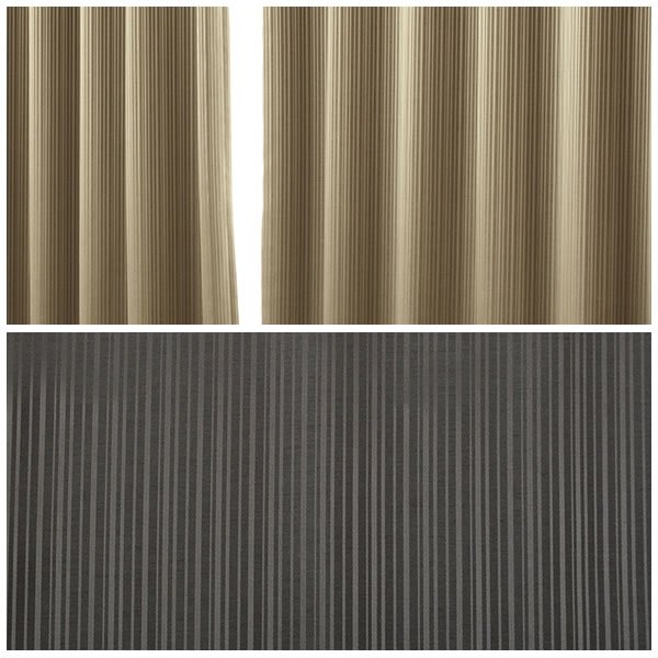 画像4: 「カーテン生地のみ販売」 豊かな光沢のストライプ柄2級遮光(3級遮光)カーテン5255 生地巾約150cm 【1cm単位の価格です】 (4)
