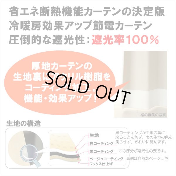 画像4: ★【送料無料】完全遮光・断熱省エネ・防音生地のカフェカーテン 生地裏コーティング 8402 巾60・90・140cm 1枚入 1級遮光【在庫品】 (4)