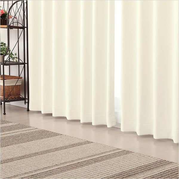 画像10: 遮光カーテン 白 オフホワイト 1級遮光 無地 防炎加工 二重織り シンプル 日本製 おしゃれ 5282オフホワイト 規格サイズ 【受注生産A】17d (10)