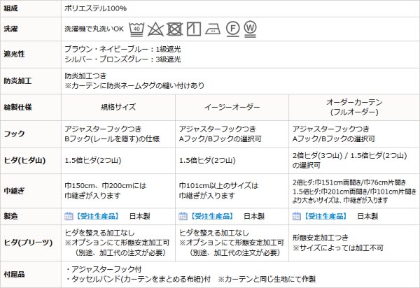 画像15: 上質な光沢感 スラブ生地の遮光防炎カーテン5162 1級遮光・3級遮光カーテン オーダーカーテン仕様 1窓単位 【受注生産A】 (15)