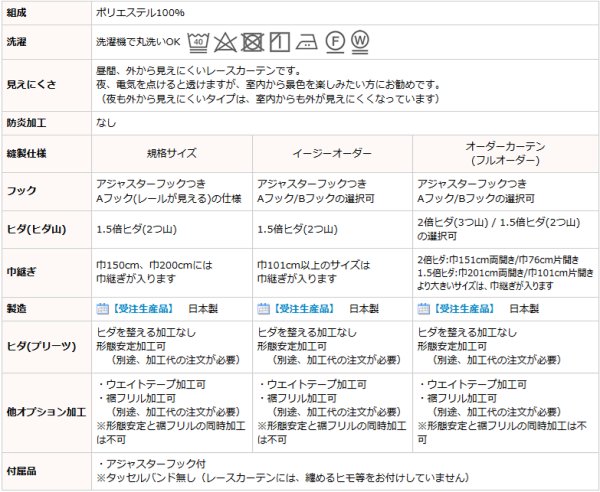 画像12: 昼間外から見えにくい しずく格子柄 幾何学模様ミラーレースカーテン「シャーベ」4303グレー オーダーカーテン仕様 1窓単位【受注生産A】 (12)