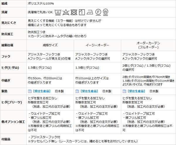 画像11: 防炎加工つきプレーンボイルレースカーテン4189オフホワイト　イージーオーダー　1枚入り【受注生産A】 (11)