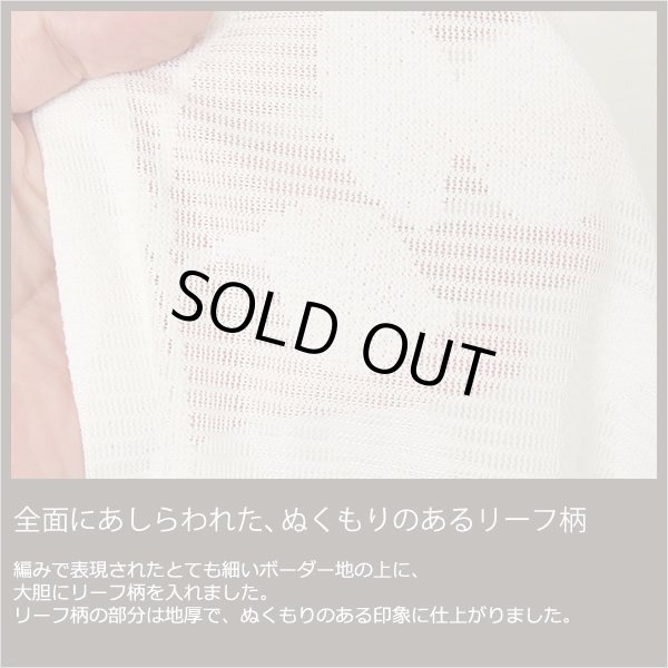 画像2: ★昼間外から見えにくいリーフ柄(葉っぱ柄)ミラーレースカーテン 4217オフホワイト　既製品【在庫品】17l (2)