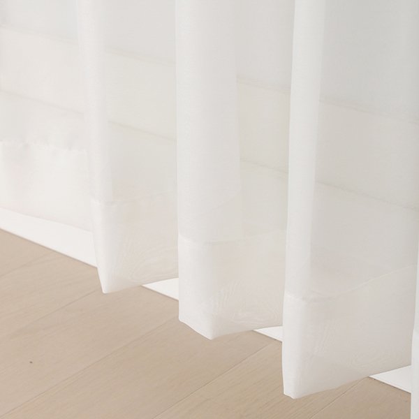 画像5: 「カーテン生地のみ販売」　スパンボイルレースカーテン 4120オフホワイト　生地巾約150cm 【1cm単位の価格です】 (5)