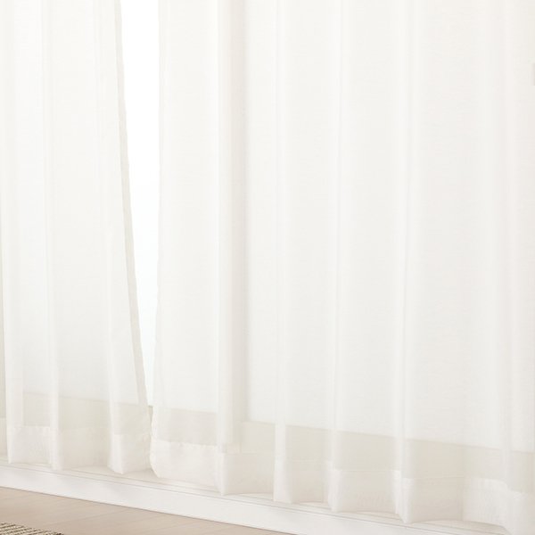 画像3: 「カーテン生地のみ販売」　スパンボイルレースカーテン 4120オフホワイト　生地巾約150cm 【1cm単位の価格です】 (3)