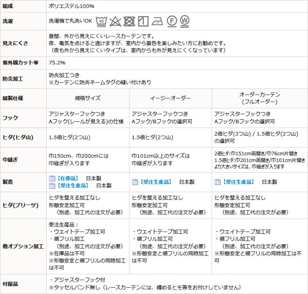 画像15: レースカーテン ミラー 防炎加工 遮熱 昼間外から見えにくい UVカット 4282ホワイト 細かいボーダー柄 規格サイズ【受注生産A】 (15)