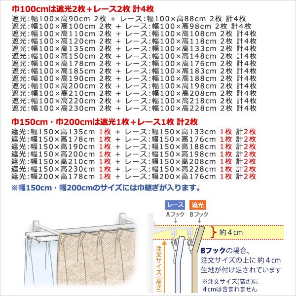 画像3: ★送料無料 アウトレット カーテン セット 20サイズ 遮光1級 無地 1級遮光 断熱 保温 8344 + 遮熱 断熱 UVカット ミラーレース 4297 おしゃれ 既製品 【在庫品】 (3)