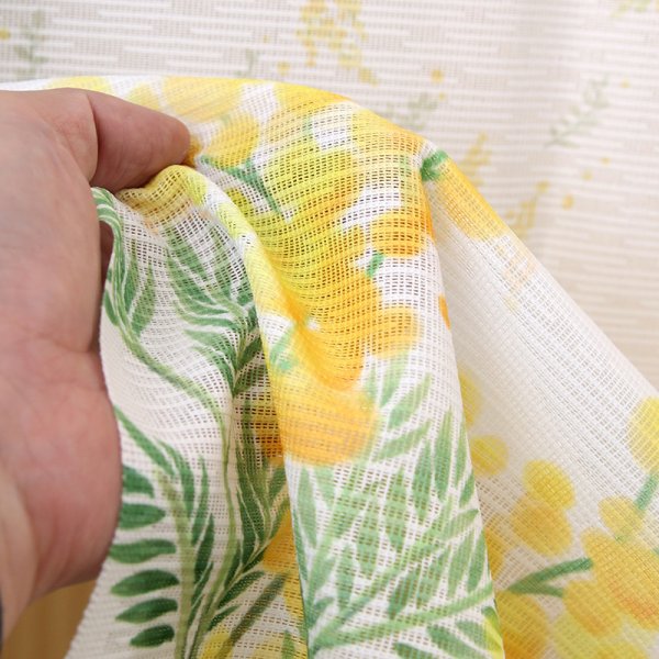 画像6: ★のれん 32015「ミモザ」 巾85×高さ150cm【在庫品】 ノレン 暖簾 花柄 みもざ 柄プリント 黄色 イエロー メール便可(1枚まで) (6)