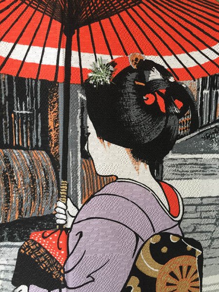 画像4: ★のれん 3179「祇園舞妓」 巾85×高さ150cm【在庫品】 ノレン 暖簾 京都 メール便可(1枚まで) (4)